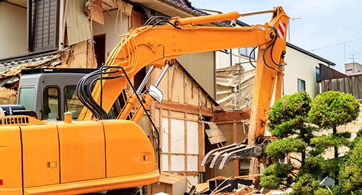 解体工事までワンストップ対応